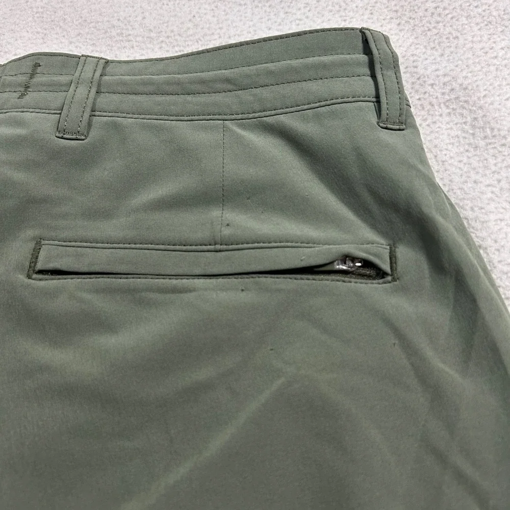 Wellen Hybrid Performance Shorts Mens 32 Olive Green Quick Dry Stretch Hiking